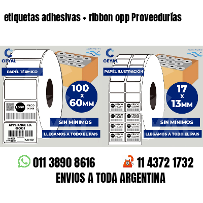 etiquetas adhesivas   ribbon opp Proveedurías