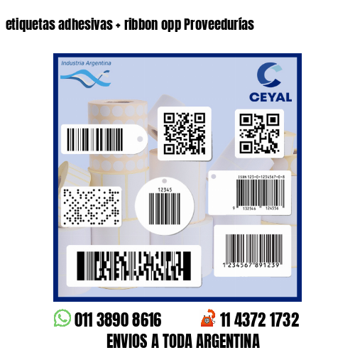 etiquetas adhesivas   ribbon opp Proveedurías
