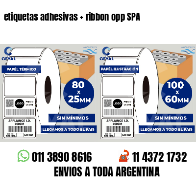 etiquetas adhesivas   ribbon opp SPA