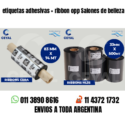 etiquetas adhesivas   ribbon opp Salones de belleza