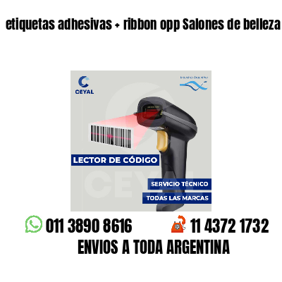 etiquetas adhesivas   ribbon opp Salones de belleza