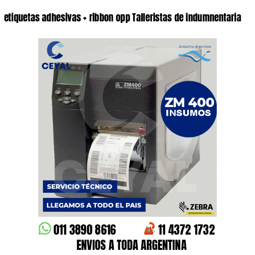 etiquetas adhesivas   ribbon opp Talleristas de indumnentaria