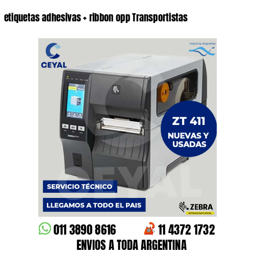 etiquetas adhesivas   ribbon opp Transportistas