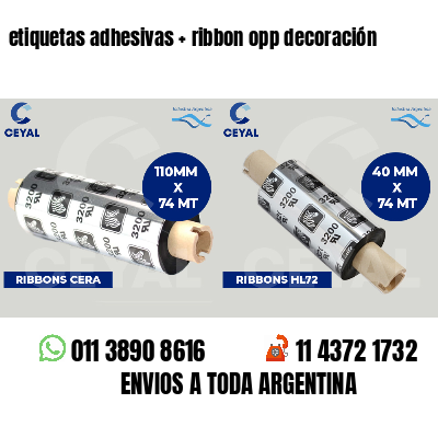 etiquetas adhesivas   ribbon opp decoración