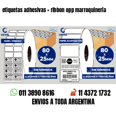 etiquetas adhesivas   ribbon opp marroquinería