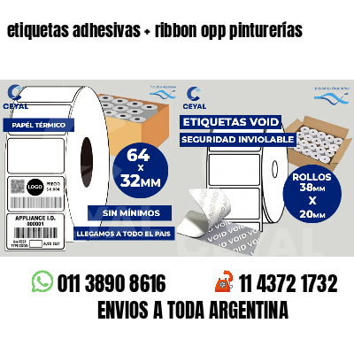 etiquetas adhesivas   ribbon opp pinturerías