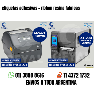 etiquetas adhesivas ribbon resina fabricas