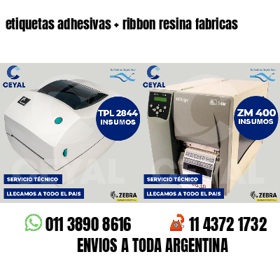 etiquetas adhesivas   ribbon resina fabricas
