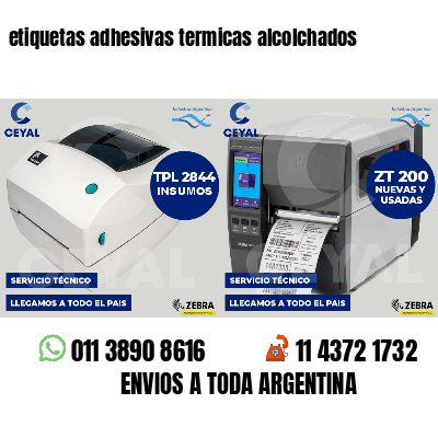 etiquetas adhesivas termicas alcolchados