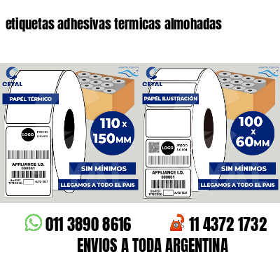 etiquetas adhesivas termicas almohadas