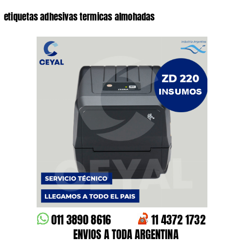 etiquetas adhesivas termicas almohadas