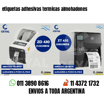 etiquetas adhesivas termicas almohadones