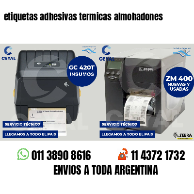 etiquetas adhesivas termicas almohadones