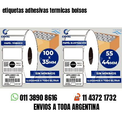 etiquetas adhesivas termicas bolsos