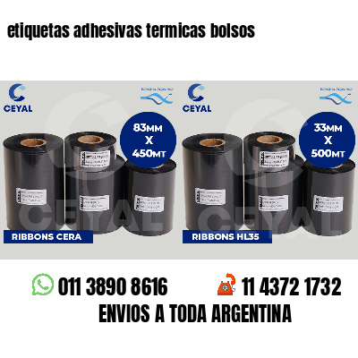 etiquetas adhesivas termicas bolsos