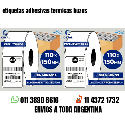 etiquetas adhesivas termicas buzos