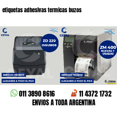 etiquetas adhesivas termicas buzos