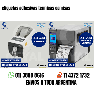etiquetas adhesivas termicas camisas
