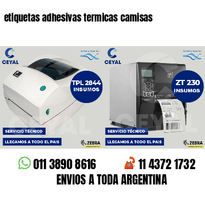 etiquetas adhesivas termicas camisas