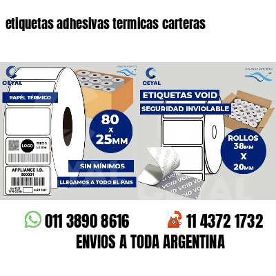 etiquetas adhesivas termicas carteras