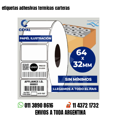etiquetas adhesivas termicas carteras