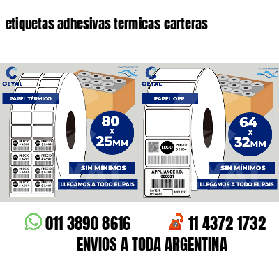 etiquetas adhesivas termicas carteras