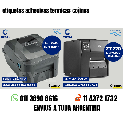 etiquetas adhesivas termicas cojines