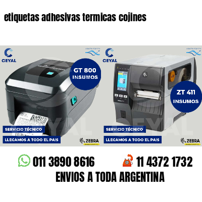 etiquetas adhesivas termicas cojines