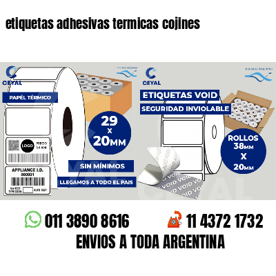 etiquetas adhesivas termicas cojines