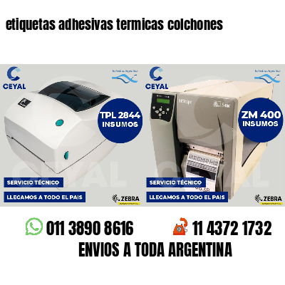 etiquetas adhesivas termicas colchones