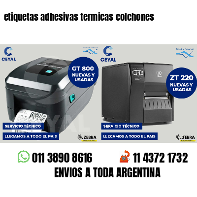 etiquetas adhesivas termicas colchones