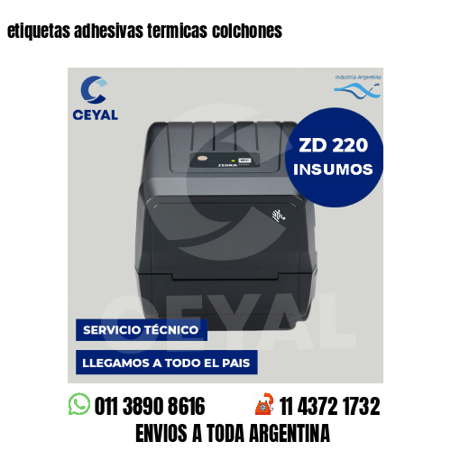 etiquetas adhesivas termicas colchones