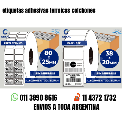 etiquetas adhesivas termicas colchones