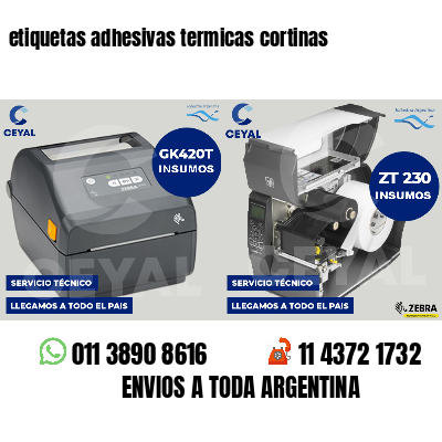etiquetas adhesivas termicas cortinas