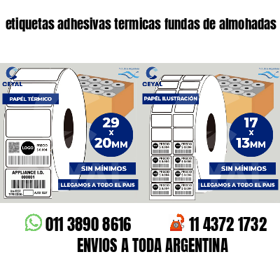 etiquetas adhesivas termicas fundas de almohadas