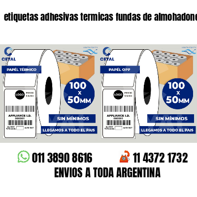 etiquetas adhesivas termicas fundas de almohadones