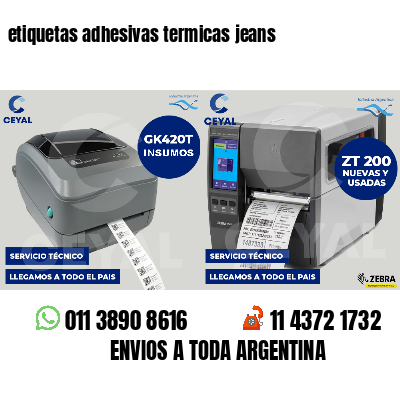 etiquetas adhesivas termicas jeans