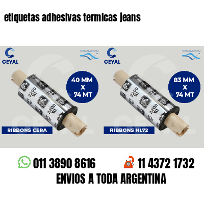 etiquetas adhesivas termicas jeans