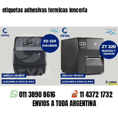 etiquetas adhesivas termicas lenceria