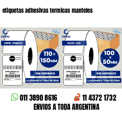 etiquetas adhesivas termicas manteles