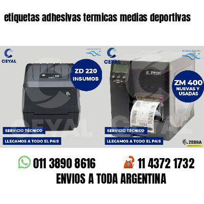 etiquetas adhesivas termicas medias deportivas