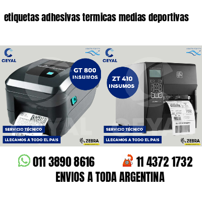etiquetas adhesivas termicas medias deportivas