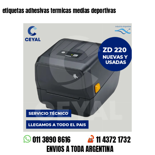 etiquetas adhesivas termicas medias deportivas