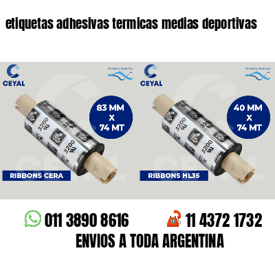 etiquetas adhesivas termicas medias deportivas