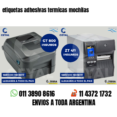 etiquetas adhesivas termicas mochilas