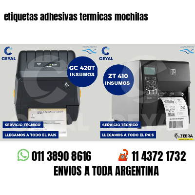 etiquetas adhesivas termicas mochilas