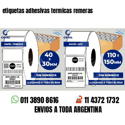 etiquetas adhesivas termicas remeras