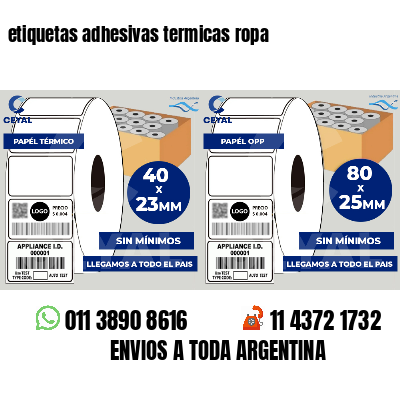 etiquetas adhesivas termicas ropa