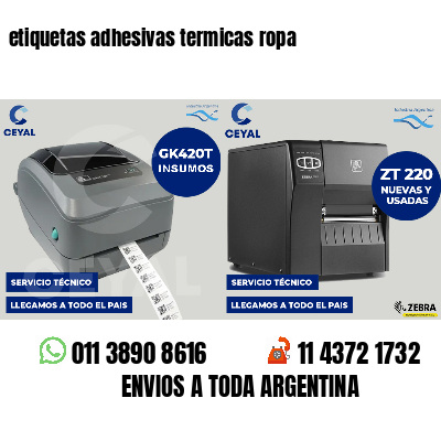 etiquetas adhesivas termicas ropa