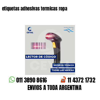 etiquetas adhesivas termicas ropa